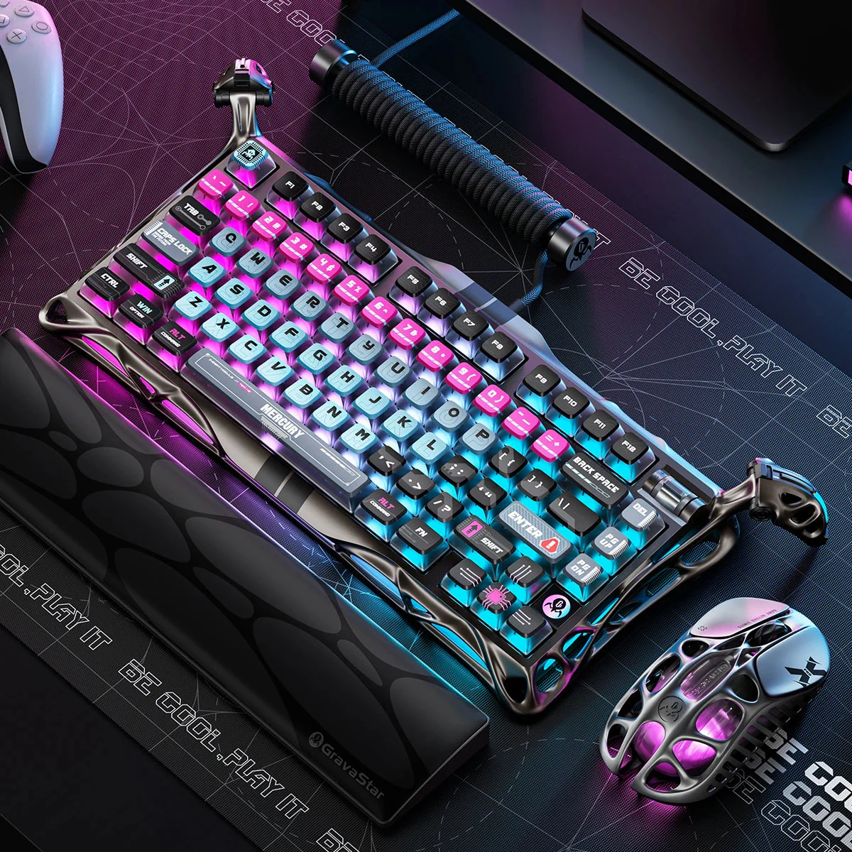GravaStar HE 8000Hz Ultra-Fast Hall Effect Gaming Set - Cyberpunk - Image 7