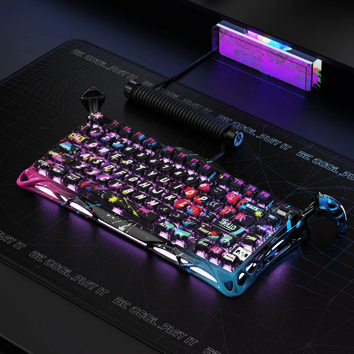 GravaStar HE 8000Hz Ultra-Fast Hall Effect Gaming Set - Neon Graffiti - Image 9