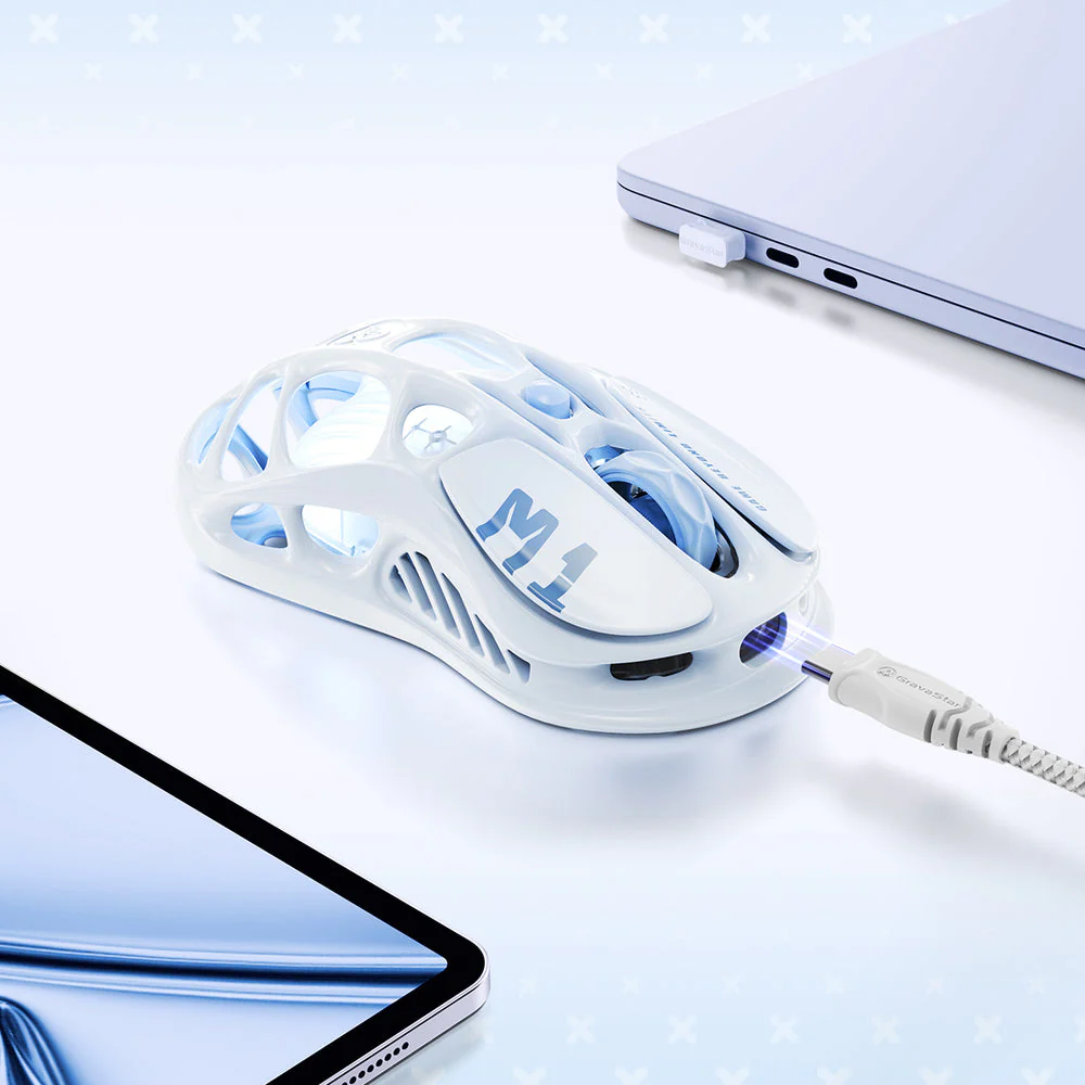 Mercury M1 Pro Special Edition Gaming Mouse - Ice Blue - Image 6