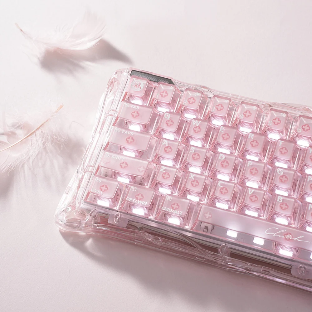 Mercury V60 HE Keyboard with 60% Layout - Crystal Rose - Image 5