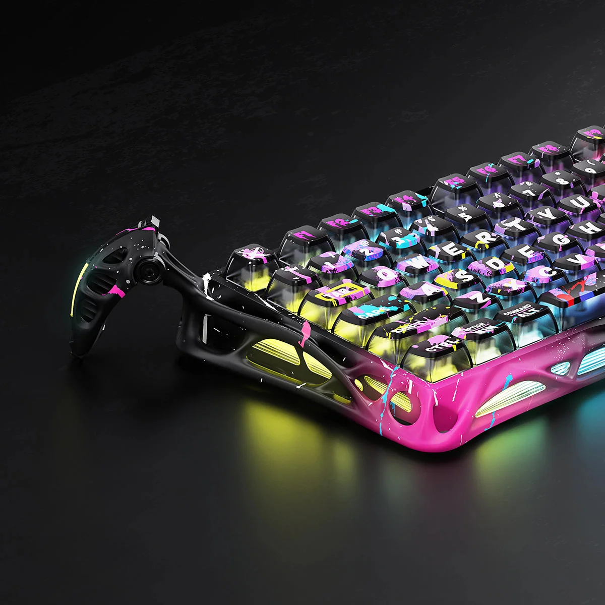 Mercury V75 Pro Hall Effect Keyboard Special Edition - Neon Graffiti - Image 3